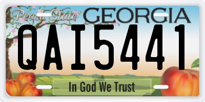 GA license plate QAI5441
