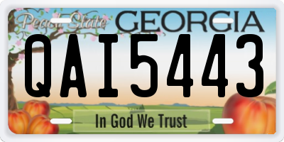 GA license plate QAI5443