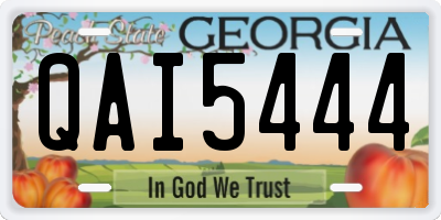 GA license plate QAI5444