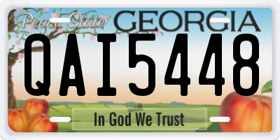 GA license plate QAI5448