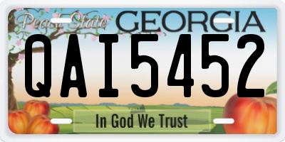 GA license plate QAI5452