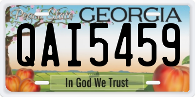 GA license plate QAI5459