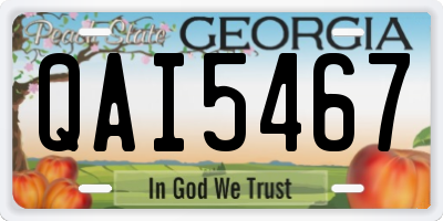 GA license plate QAI5467