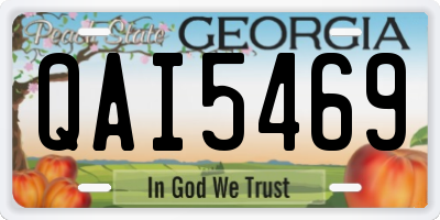 GA license plate QAI5469