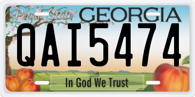 GA license plate QAI5474