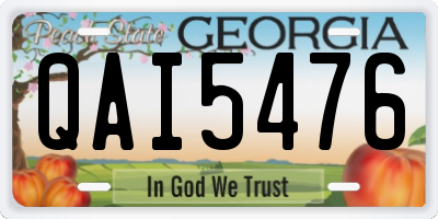 GA license plate QAI5476