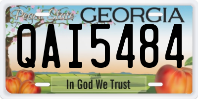 GA license plate QAI5484
