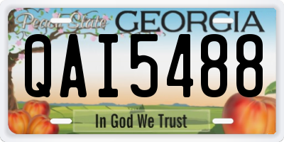 GA license plate QAI5488