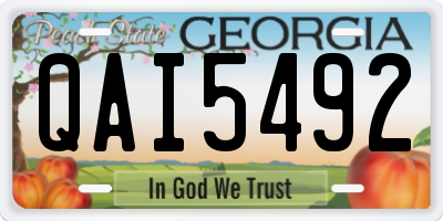 GA license plate QAI5492