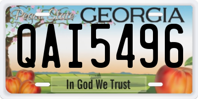 GA license plate QAI5496