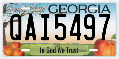 GA license plate QAI5497