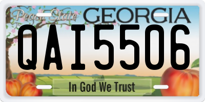 GA license plate QAI5506