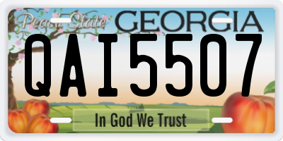 GA license plate QAI5507