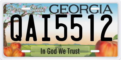 GA license plate QAI5512