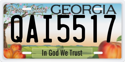 GA license plate QAI5517
