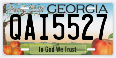 GA license plate QAI5527