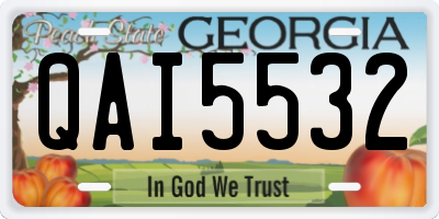 GA license plate QAI5532