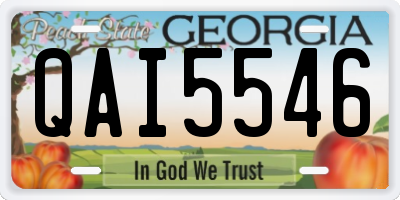 GA license plate QAI5546