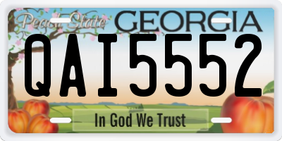 GA license plate QAI5552
