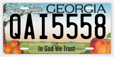 GA license plate QAI5558