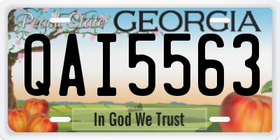 GA license plate QAI5563