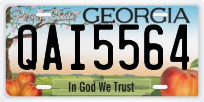 GA license plate QAI5564