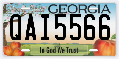 GA license plate QAI5566