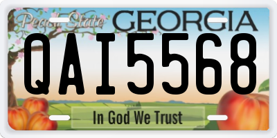 GA license plate QAI5568