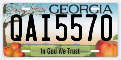 GA license plate QAI5570