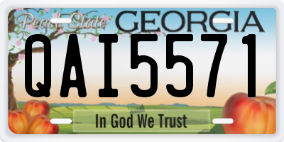 GA license plate QAI5571