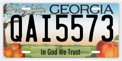 GA license plate QAI5573