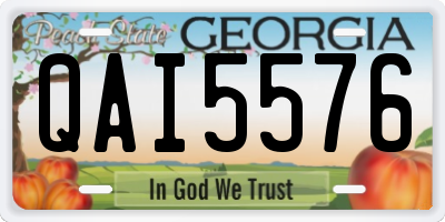 GA license plate QAI5576