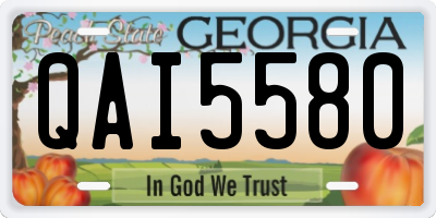 GA license plate QAI5580