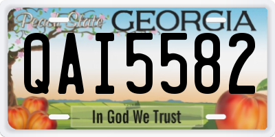 GA license plate QAI5582