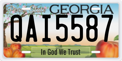 GA license plate QAI5587