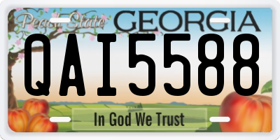 GA license plate QAI5588