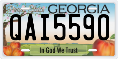 GA license plate QAI5590