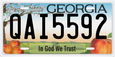 GA license plate QAI5592