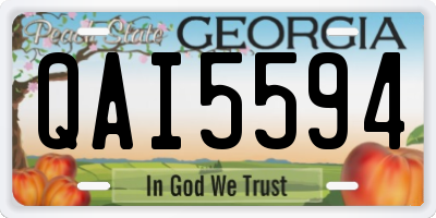 GA license plate QAI5594