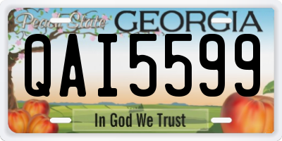 GA license plate QAI5599