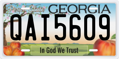 GA license plate QAI5609