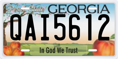 GA license plate QAI5612