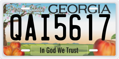 GA license plate QAI5617
