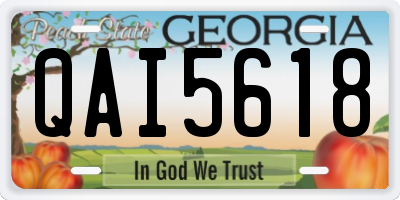 GA license plate QAI5618