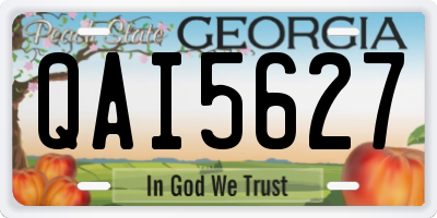 GA license plate QAI5627