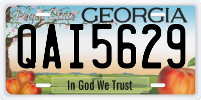 GA license plate QAI5629