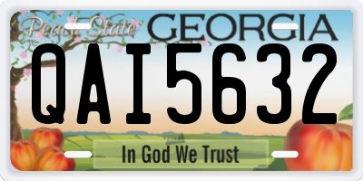 GA license plate QAI5632