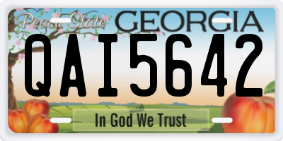 GA license plate QAI5642