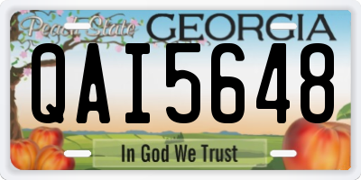GA license plate QAI5648