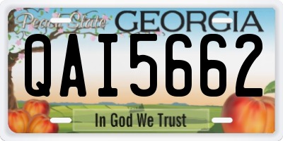 GA license plate QAI5662